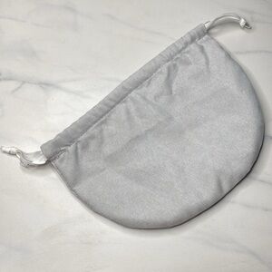 Anthropology grey suede drawstring bag NWOT‎